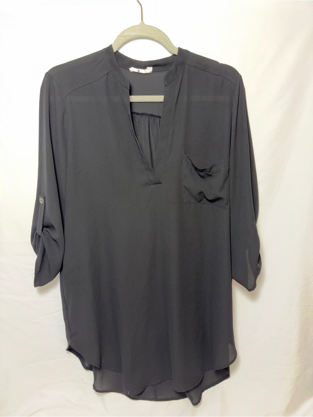 Lush Women’s Semi-Sheer V Neck 3/4 Sleeve Dark Academia Whimsygoth Blouse